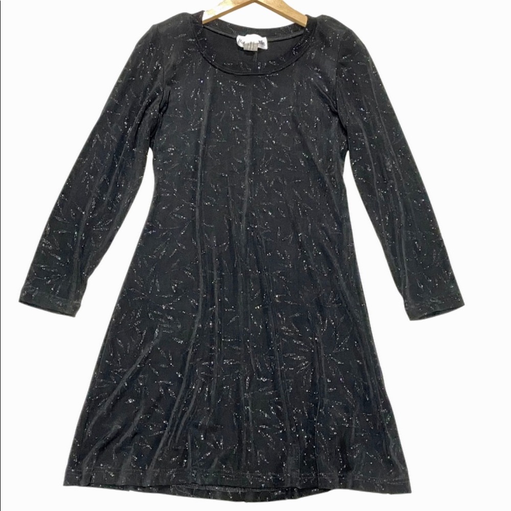 Ronni Nicole By Ouida Black Sparkly Dress Long Sleeve Women Size 6